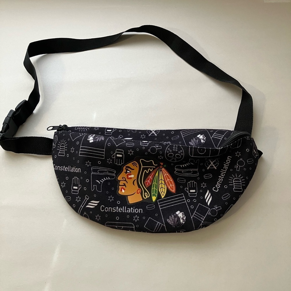 Chicago Blackhawks -‎ * -* Fanny Pack 2022-23 Season Black Adjustable